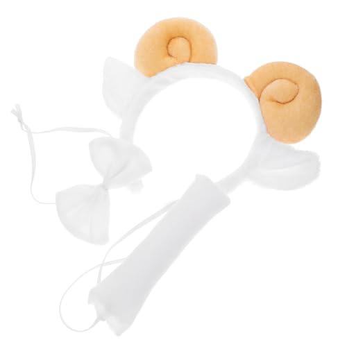 Milisten Plüsch Schaf Hörner Stirnband mit Schleife und Leichtes Halloween Kostüm Zubehör für Damen und Bequemes Tierkostüm Haarschmuck Modischer Haarreif mit Einzigartigem Design Milisten Plüsch Schaf Hörner Stirnband mit Schleife und Leichtes Halloween Kostüm Zubehör für Damen und Bequemes Tierkostüm Haarschmuck Modischer Haarreif mit Einzigartigem Design von Milisten