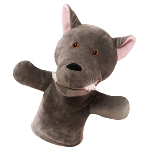 Milisten Plüsch Wolf Handpuppe Interaktive Tierhandpuppe für Stofftier Puppenspielzeug Fördert Fantasie und Eltern Interaktion zur Frühkindlichen Milisten Plüsch Wolf Handpuppe Interaktive Tierhandpuppe für Stofftier Puppenspielzeug Fördert Fantasie und Eltern Interaktion zur Frühkindlichen von Milisten