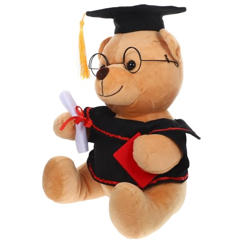 Milisten Plüschbär mit Doktorhut Großer Abschlussbär für Graduierungsfeiern Niedliches für Absolventen Plüsch Elegantes Stofftier für Besonderen von Milisten