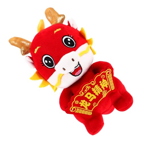 Milisten Plüschdrache Kuscheltier Stofftier mit Lebendigem Design Großes Chinesisches Neujahrs Maskottchen Farbenfrohes Drachenspielzeug zur Wohnraumdekoration und Geschenkidee von Milisten