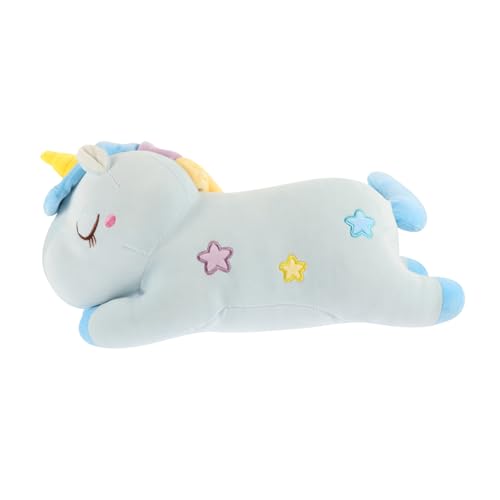 Milisten Plüschkuscheltier Einhorn Weiches Wurfkissen in Blau Niedliches Kuscheltier und Dekokissen für Kinderzimmer Geburtstagsgeschenk und Heimdekoration für Junge Mädchen von Milisten