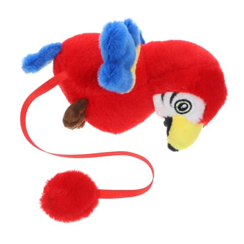 Milisten Plüschpapagei für Schulter Piratenkostüm Zubehör für Halloween und Kostümpartys Bewegliches Kuscheltier für Erwachsene Cosplay Accessoire von Milisten