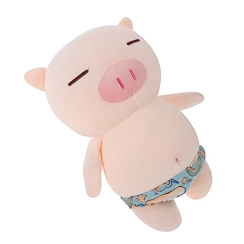 Milisten Plüschspielzeugpuppe Schwein Stofftier Plüschtiere Plüschpuppe pelziges Kuscheltier pelziges Schwein Kissen Badehose Schwein Puppe Daunen Baumwolle Zufällige Farbe von Milisten