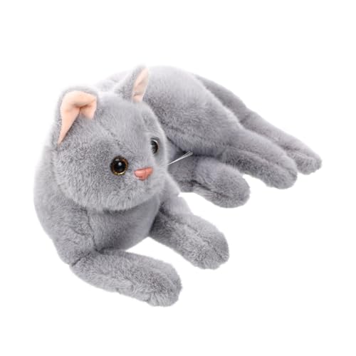 Milisten Plüschspielzeugpuppe ausgestopft tierisches Plüschtier Puppe Plüsch Cartoon-Katzenspielzeug Figur Größe Kuscheltiere Plüsch Plüschtiere entzückende Stoffkatze Grey Milisten Plüschspielzeugpuppe ausgestopft tierisches Plüschtier Puppe Plüsch Cartoon-Katzenspielzeug Figur Größe Kuscheltiere Plüsch Plüschtiere entzückende Stoffkatze Grey von Milisten
