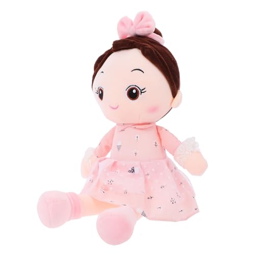 Milisten Puppe für 1-jähriges Mädchen Plüschpuppe Cartoon-Mädchen- Plüsch Mädchen Cartoon-Mädchenpuppe Puppen für 1-jährige Mädchen Stoff Rosa von Milisten