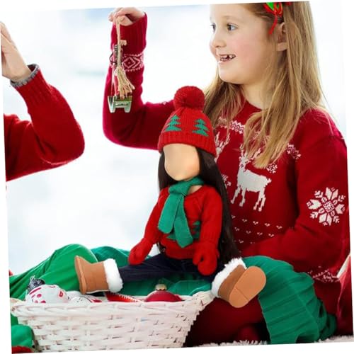 Milisten Puppen Weihnachtskleidung aus Weichem Material Wechselbare Winterkleidung mit Pullover Hose Mütze Handschuhen Schuhen und Schal für Puppen Festliches Outfit für Party und Milisten Puppen Weihnachtskleidung aus Weichem Material Wechselbare Winterkleidung mit Pullover Hose Mütze Handschuhen Schuhen und Schal für Puppen Festliches Outfit für Party und von Milisten