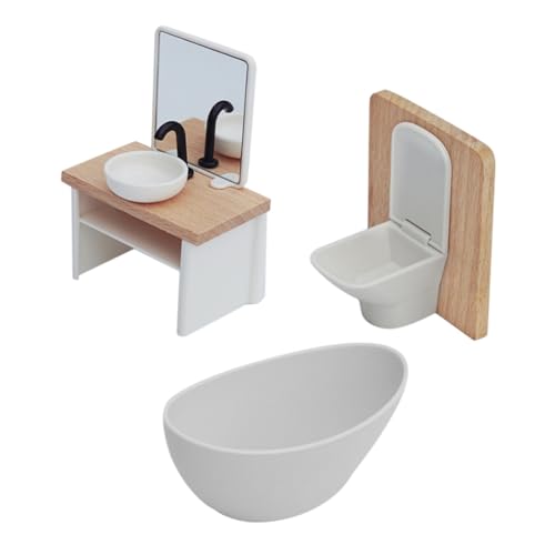 Milisten Puppenhaus Badezimmer Möbel Miniatur Badezimmermöbel mit Toilette Waschbecken und Duschkabine Realistische Miniaturmöbel für Rollenspiel und Kreativen Milisten Puppenhaus Badezimmer Möbel Miniatur Badezimmermöbel mit Toilette Waschbecken und Duschkabine Realistische Miniaturmöbel für Rollenspiel und Kreativen von Milisten