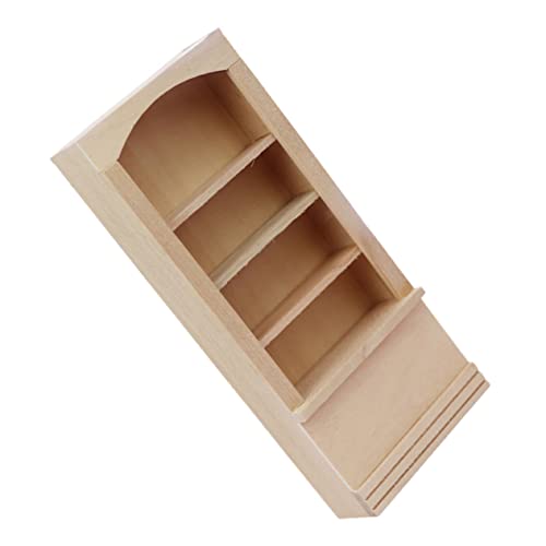 Milisten Puppenhaus Bücherregal für kindergeschenke Mini-Bücherregal- Mini-Bücherregal für den Haushalt Mini Möbel kleine möbel für zu Hause Wohnkultur hölzern Khaki von Milisten