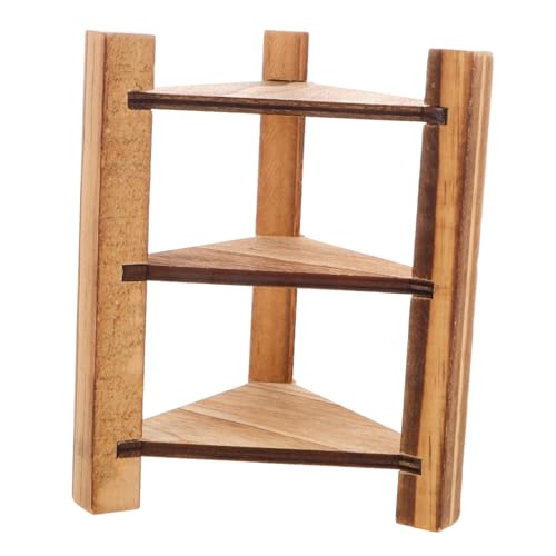 Milisten Puppenhaus-Gemüseregal holzküche holzmöbel kinderküche Puppenhausmöbel holzspielzeug Mini-Puppenhauszubehör Küchenschränke für Puppenstuben Miniaturmöbel für Puppenstuben Khaki von Milisten