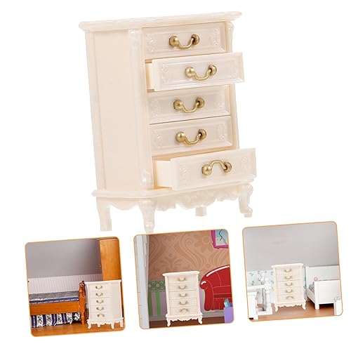 Milisten Puppenhaus-Kommode Zubehör für Puppenhäuser Wohnzimmer Kleiner Schrank kleines Puppenhaus Mini -Kabinett bücherregal Puppenhausmöbel Mini-Möbelschmuck Plastik Weiß Milisten Puppenhaus-Kommode Zubehör für Puppenhäuser Wohnzimmer Kleiner Schrank kleines Puppenhaus Mini -Kabinett bücherregal Puppenhausmöbel Mini-Möbelschmuck Plastik Weiß von Milisten