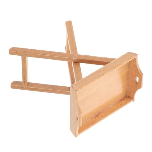 Milisten Puppenhaus Miniatur Holz Serviertablett mit Gemüsehalter Realistische Miniaturmöbel Langlebiges Zubehör für Puppenhaus Dekoration und Kreatives Rollenspiel von Milisten