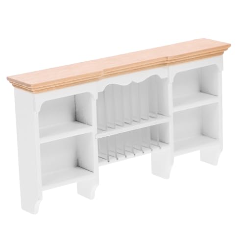 Milisten Puppenhaus Miniaturmöbel Weißer Wandregal Schrank Für Puppenhaus Dekoration Mini Küchenzubehör Für Kreative DIY Projekte Und Spielzeuggestaltung von Milisten