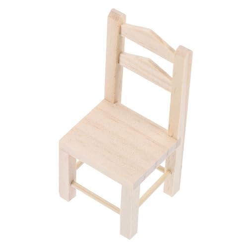 Milisten Puppenhaus-Modell puppensessel Puppen Stuhl puppenhauszubehör spielzeughaus minimal Style Filigrane Miniaturmöbel Mini House Accessory zartes Miniaturspielzeug Mini - hölzern von Milisten