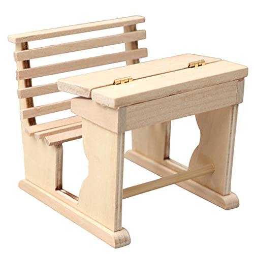 Milisten Mini Möbel Für Puppenhaus Maßstab Mini Schreibtisch Mit Stuhl Dekorative Holzfiguren Für Haus Dekoration Lernspielzeug Milisten Mini Möbel Für Puppenhaus Maßstab Mini Schreibtisch Mit Stuhl Dekorative Holzfiguren Für Haus Dekoration Lernspielzeug von Milisten