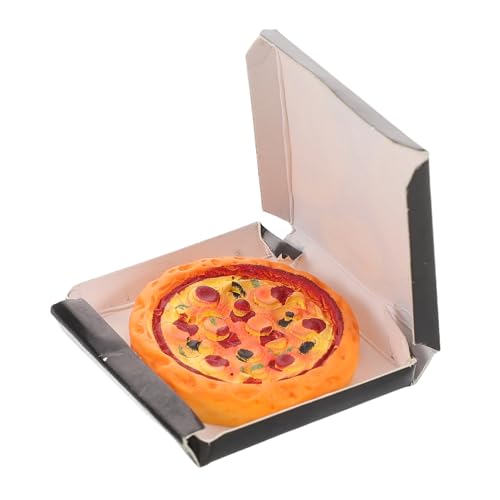 Milisten Puppenhaus Pizza Miniatur Puppenhaus Dekorationen Miniatur Pizza Fast Food Miniatur Pizza Foto Requisiten Winziges Fast Food Modell Miniatur Essen Zum Basteln von Milisten