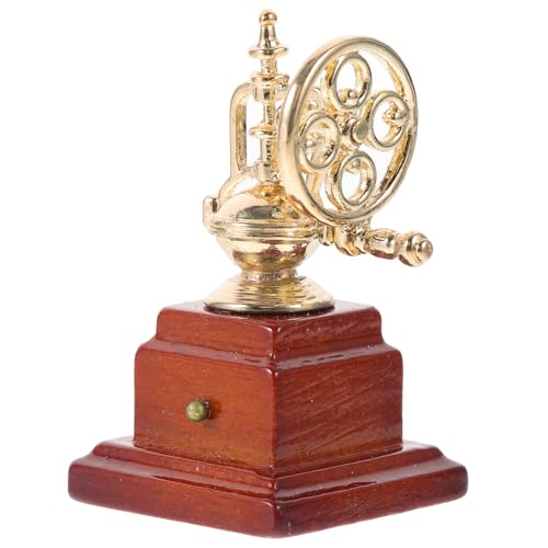 Milisten Miniatur Retro-kaffeemaschine Für Zubehör -spielsets Und Miniaturlandschaften Goldene Dekoration Für Kreative Spielwelten von Milisten
