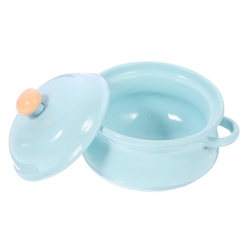 Milisten Puppenhaus Suppentopf Mini Kochgeschirr Keramik Mini Kocher Miniatur Töpfe Ornamente Mini Kocher Dekorative Kocher Dekorative Mini Kochgeschirr Grüne Keramik von Milisten