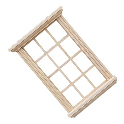 Milisten Puppenhaus Zubehör Realistischer Fensterrahmen Leichtes Modell Kreatives Möbel Accessoire für Kleine Puppenhäuser zum Basteln und Dekorieren von Milisten