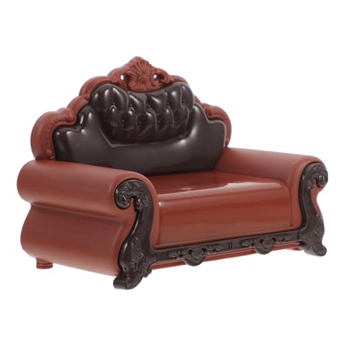 Milisten Puppenhausmöbel winzig dekorativer Puppensofastuhl entzückender Miniatur-Sofastuhl puppenhauszubehör Puppenhaus-Accessoires Miniatur-Hausstuhl Miniatur-Sofa-Stuhl- Plastik von Milisten