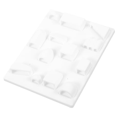 Milisten Puppenhausregal Puppenhauswesen Puppenzubehör Puppenhauskommode Mini-Puppenhausmöbel Mini-Hausdekoration Mini Regal Mini House Decor Plastik Weiß von Milisten