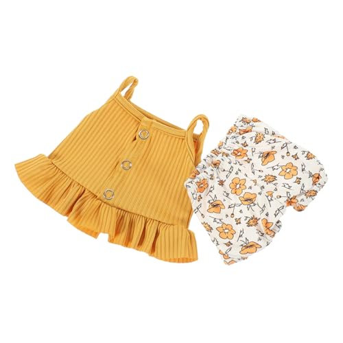 Milisten Puppenkleidung aus Cartoon Doll Kostüm mit Top und Blumen Shorts Wiederverwendbares Weiches Puppenoutfit für Große Puppen Bequem und Langlebig Milisten Puppenkleidung aus Cartoon Doll Kostüm mit Top und Blumen Shorts Wiederverwendbares Weiches Puppenoutfit für Große Puppen Bequem und Langlebig von Milisten