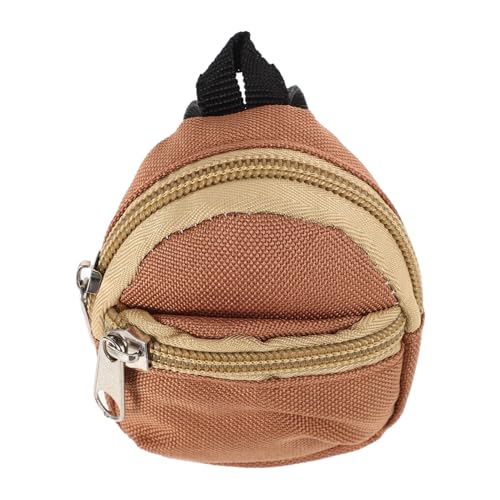 Milisten Puppenrucksack täuschen Spielzubehör vor Tragetasche für Puppenzubehör Puppenhandtasche Cartoon Doll Bag Kuscheltier Rucksack Segeltuch Light Brown von Milisten