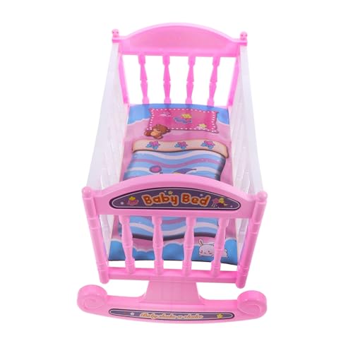 Milisten 1stück Doll Crib Für Mädchen Puppenbett Spielzeug Für Puppenhäuser Zubehör Für Rollenspiel Bettwäsche von Milisten