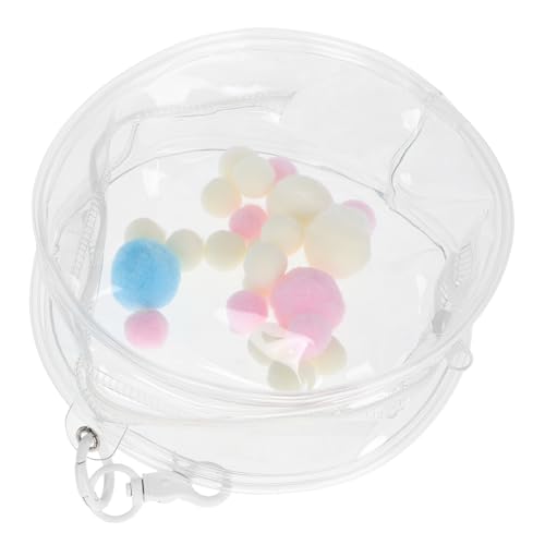 Milisten Puppenschutzpaket Mini-Aufbewahrungstasche Geldbörsenanhänger für Handtaschen Klare Figurenvitrine mit Schlüsselanhänger Mini-Klarsichtbeutel Taschenanzeige Plastik Transparent von Milisten
