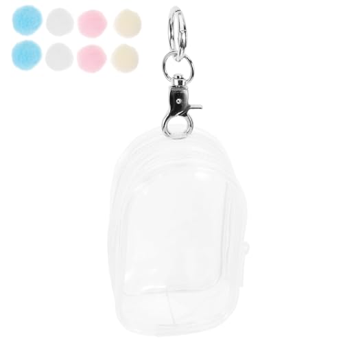Milisten Puppentasche Aus Baumwolle Mini Beutel Klarer Tasche Organisation Veranstalter Tragbar Winzig Puppentragetasche Ausflug Figur Puppenbehälter-Charme Anzeige Puppenspielkoffer PVC von Milisten