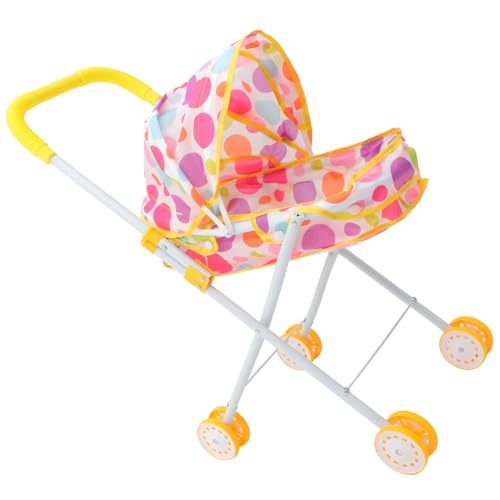 Milisten Puppenwagen Puppenwagen Mädchenspielzeug Puppenzubehör Puppenwagen Kinderspielzeug Puppenhauszubehör Puppenwagen Puppenhauswagen Babyspielzeugwagen Kinderwagen von Milisten