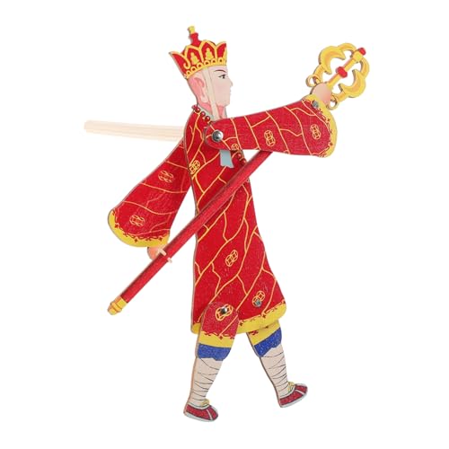 Milisten Puppet Interactive Materialien Eltern Marionetten Handgefertigt Traditionellen Stil Schatten Für Holz Rot von Milisten