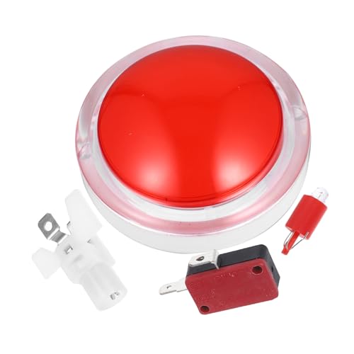 Milisten Push Button Buzzer mit LED Licht Rundes Spielshow Antwortgerät Selbstzurückstellender Schalter Robustes Quizspiel Zubehör für Party und Heimgebrauch Milisten Push Button Buzzer mit LED Licht Rundes Spielshow Antwortgerät Selbstzurückstellender Schalter Robustes Quizspiel Zubehör für Party und Heimgebrauch von Milisten