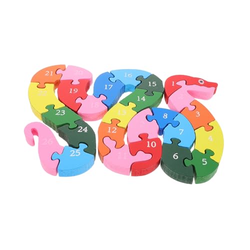 Milisten Puzzle ABC-Holzklötze zum Sortieren von Farben bausteine Vorschulrätsel Chinesische Tierkreiszeichen-Schlangenstatue Schlangenskulptur Kleinkindbausteine Milisten Puzzle ABC-Holzklötze zum Sortieren von Farben bausteine Vorschulrätsel Chinesische Tierkreiszeichen-Schlangenstatue Schlangenskulptur Kleinkindbausteine von Milisten