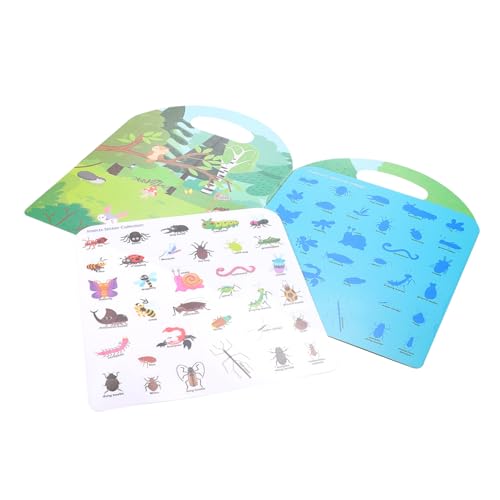 Milisten Puzzle -Aufkleberspielzeug Aufklärungsbuch für Kognitionsbuchspielzeug Stickerbuch wiederverwendbares Stickerbuch beschichtetes Papier von Milisten