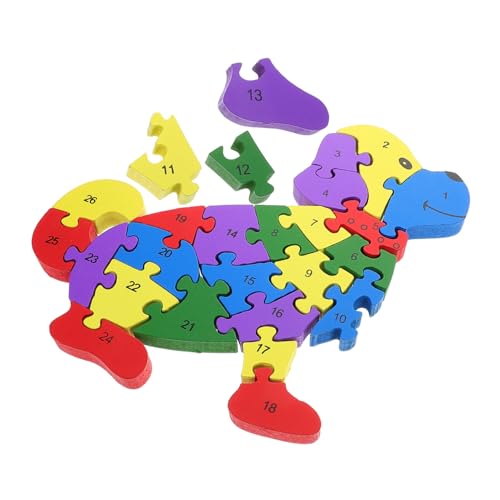 Milisten Puzzle Kleinkindblöcke Zahlenbausteine Babyblöcke Bausteine ​​für Kleinkinder Montessori Tiere Bausteine Rätsel Lernspielzeug Babybausteine Holz von Milisten