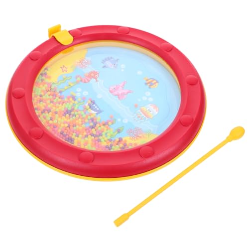 Milisten Rassel Wave-Bead-Drum-Instrument Wave-trommeln Schlaginstrument Trommel Percussion- Für Kinderwelle Perlentrommel Plastik Rot Milisten Rassel Wave-Bead-Drum-Instrument Wave-trommeln Schlaginstrument Trommel Percussion- Für Kinderwelle Perlentrommel Plastik Rot von Milisten