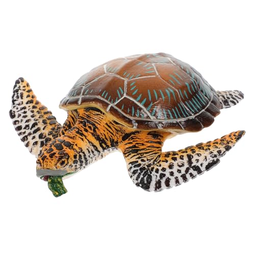Milisten Realistische Meeresschildkröte Figur PVC Modell Lebensecht Aquarium Deko Fischteich Ornament für Biologie Lernspielzeug von Milisten