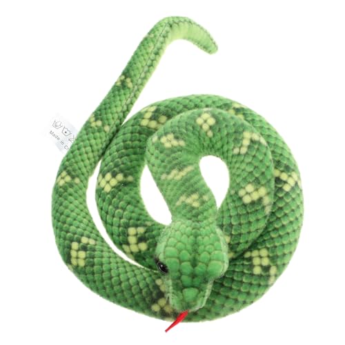 Milisten Realistische Plüschschlange Täuschend Echtes Snake Toy für Streiche Party Deko und Spaß mit Freunden Große Weiche Snake Doll Grün für Halloween Scherzartikel von Milisten