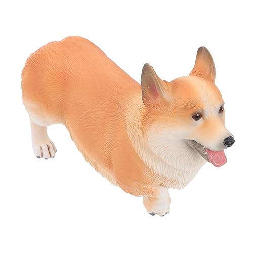 Milisten Realistisches Corgi Hundemodell Detailgetreues Simulation Welpen Lebensechte Kunststoff Figur Pädagogisches Kinderzimmer Ornament für Hundeliebhaber und Hundebesitzer von Milisten