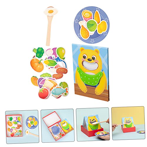 Milisten Realistisches Holzspielzeug für Bär Pädagogisches Fütterungsspiel für Vorschulkinder Fördert Hand Auge Koordination und Soziales Lernen Sicheres Glattes Holz für Kleinkinder von Milisten