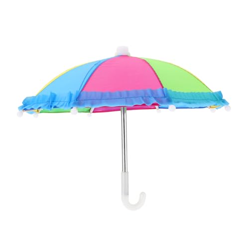 Milisten Regenbogen Puppenschirm Zubehör für Amerikanische Puppen Einzigartiges Design Weicher Stoff für Spiel und Fotografie von Milisten