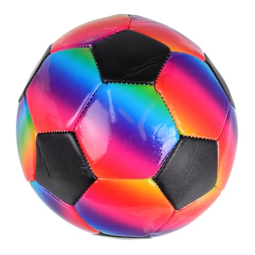 Milisten Regenbogenfußball Mädchenfußball 21,5cm Fußbälle bunt 21,5 cm großer Fußball Fußbälle 21,5cm Wählen Sie Fußballgröße 5 roter Fußball Kleiner Fußball PVC von Milisten