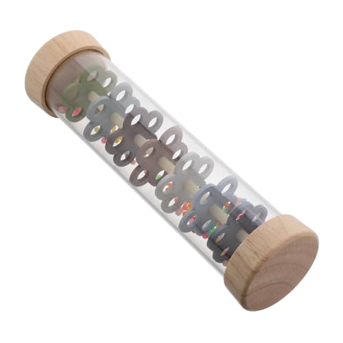 Milisten -Regenstab mit Perlen Regen-Sound-Maker Regenstab aus Holz Kognitives mit Regengeräuschen einzigartiger Regensound Accessoire Regenmacher Plastik von Milisten