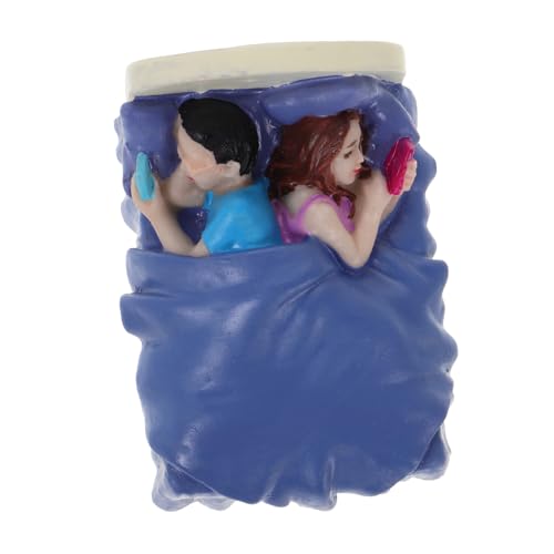 Milisten Resin Miniatur Paarfigur mit Smartphones Liegend im Bett Stressreduzierendes Therapiespielzeug Vielseitig für Psychologische Therapie Teambuilding Kreativitätsförderung und Milisten Resin Miniatur Paarfigur mit Smartphones Liegend im Bett Stressreduzierendes Therapiespielzeug Vielseitig für Psychologische Therapie Teambuilding Kreativitätsförderung und von Milisten