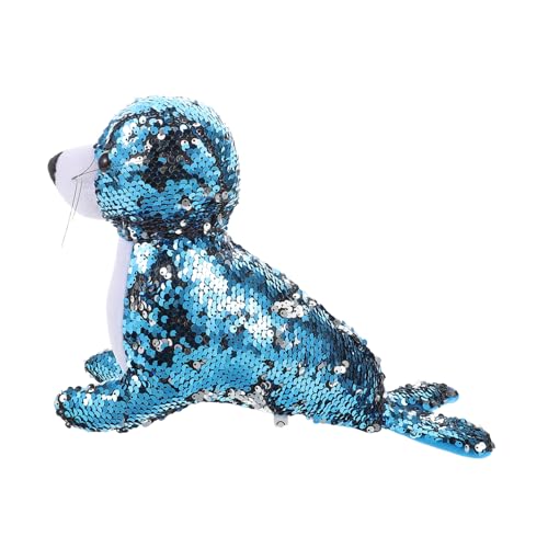 Milisten Robbenpuppe Kuscheltiere mit Meerestieren Kuscheltiere für Jungen Ausgestopfte Meerestiere kleine Tierfiguren Tierpuppen für für Meerestiere kurzer Plüsch Blau von Milisten
