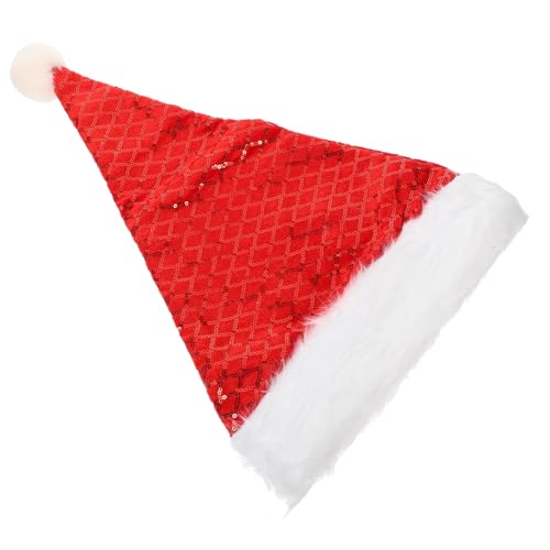 Milisten Rote Plüsch Weihnachtsmütze mit Funkelnden Pailletten Klassische Nikolausmütze für Weihnachts und Themenpartys Strapazierfähiges Material Festliche Xmas Partydekoration Milisten Rote Plüsch Weihnachtsmütze mit Funkelnden Pailletten Klassische Nikolausmütze für Weihnachts und Themenpartys Strapazierfähiges Material Festliche Xmas Partydekoration von Milisten
