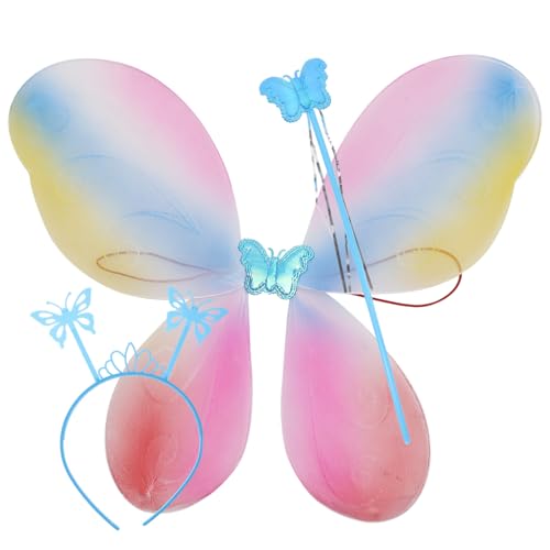 Milisten Schmetterlingsflügel Set für Verstellbaren Leuchtenden Feenflügeln und Zauberhaftem Zauberstab Geeignet für Kostüm Fasching Geburtstagsfeier und Fantasievolles Rollenspiel Milisten Schmetterlingsflügel Set für Verstellbaren Leuchtenden Feenflügeln und Zauberhaftem Zauberstab Geeignet für Kostüm Fasching Geburtstagsfeier und Fantasievolles Rollenspiel von Milisten