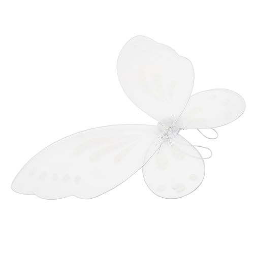 Milisten Mädchen Schmetterlingsflügel Kostüm Für Mädchen Für Partys Bühnenaufführungen Hochzeiten Glitzernde Accessoires Für Weiß von Milisten