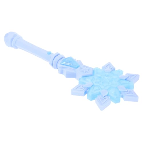 Milisten Schnee Zauberstab Party Dekoration Fantasie Glühstab Weihnachten Glühende Spielzeugstäbe Prinzessinnen-Blasenstab Weihnachtsblasenstäbe Plastik Sky-Blue von Milisten