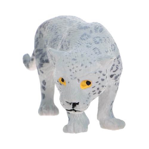 Milisten Schneeleopard Modell Gepard Mini Tierfiguren Tierfiguren Tierfiguren Kleintierspielzeug Gepard Figur Kleine Plastiktiere PVC von Milisten